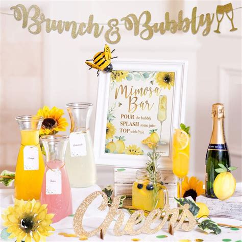 PRESTIGE Mermosa Mimosa Bar Kit - Little Mermaid Baby Shower Decorations for Girl, Ocean Beach ...