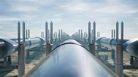 Pipeline Transportation Oil or Natural Gas. 3D Rendering Stock ...