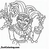 The Favorite Jester Figure On Mardi Gras Coloring Page  For sketch template