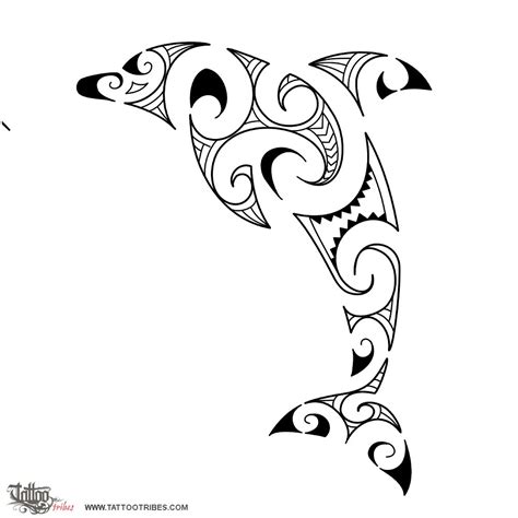 Tattoo of Maori style dolphin, Maori series: WATER tattoo - custom ...