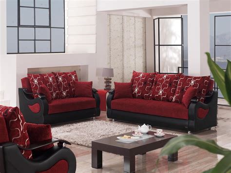 14 Smart Designs of How to Build Red And Black Living Room Set in 2021 | Black living room set ...