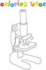 Microscope Clipart Drawing Line Easy Simple Clip Sketch Micro Template  sketch template