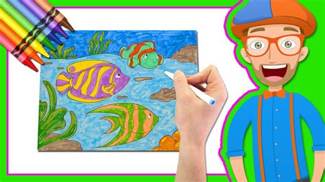 Learn Colors by Drawing with Blippi | Coloring Book - YouTube