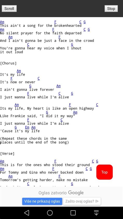 Bon Jovi It's My Life Lyrics - Lina Pdf