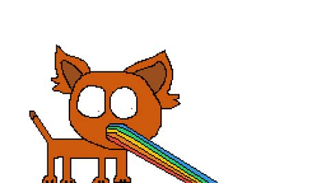 Pixilart - Cat Throwing Up Rainbows by KittenLover