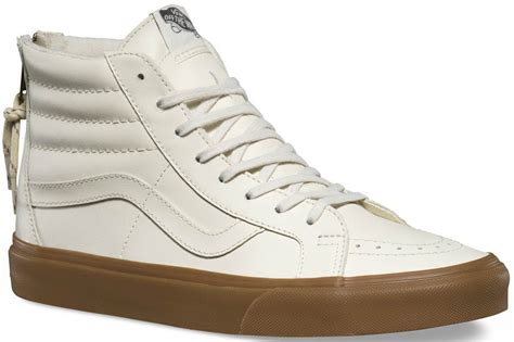 Vans - Vans Sk8-Hi Reissue Zip Sneakers (Hiking) White/ Gum 10 ...