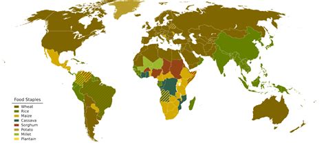 Food staples in each country - Maps on the Web