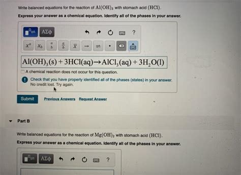 Solved Write balanced equations for the reaction of Al(OH)3 | Chegg.com