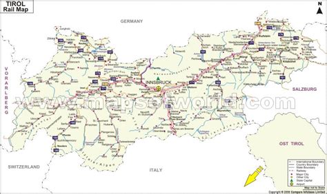 Tirol Railway Map