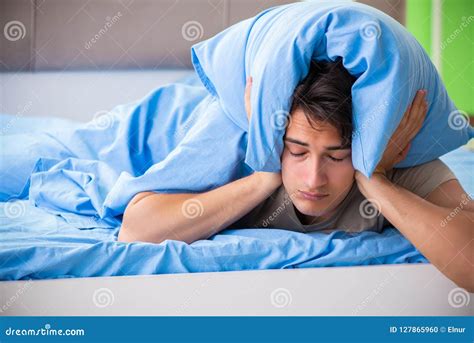 The Man Suffering from Sleeping Disorder and Insomnia Stock Photo - Image of disturbed, fatigue ...