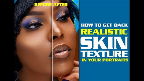 PHOTOSHOP TUTORIAL: How to create realistic skin texture (The full ...