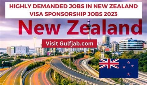 New Zealand Government Visa Sponsorship Jobs 2023: Apply Now