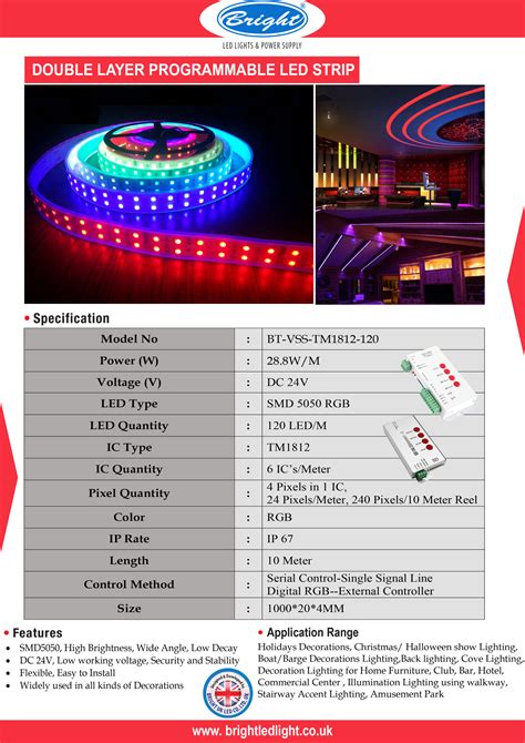 B6022-10DL Programmable LED strip – Bright UK