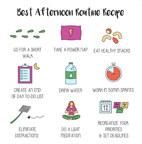 Best Afternoon Routine Recipe | Self improvement tips, Self care ...