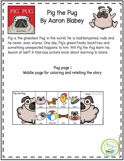 PIG THE PUG BOOK CRAFT ~ Book Units by Lynn