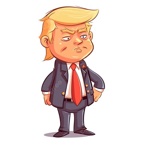 Trump Clipart Cartoon Donald Trump Character Vector, Cartoon Clipart ...