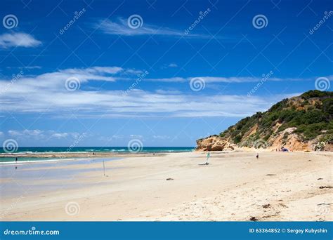 Sandy Beach in New South Wales Stock Photo - Image of australia, cloud ...