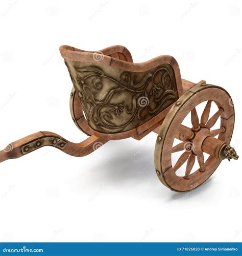 Roman Chariot Racing on White 3D Illustration Stock Illustration - Illustration of object, metal ...