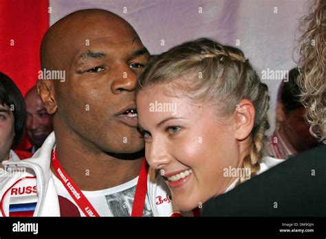 Famous american boxer Mike Tyson visited Moscow.Tyson with a russian ...