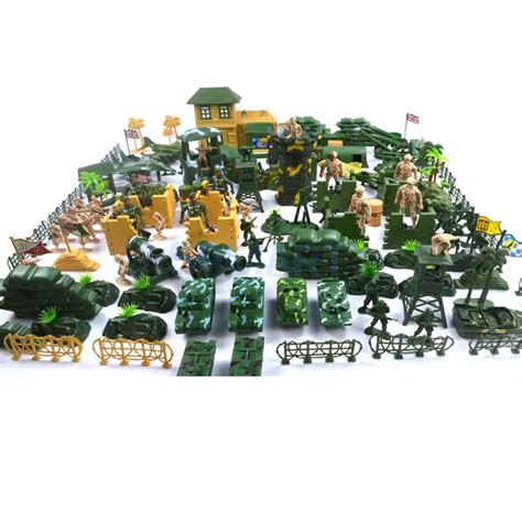 200pcs/ Set Plastic Military Playset 9cm Soldier Army Figures Model Toys Sets For Children Boys ...