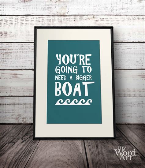 Jaws Film Quote Print, Jaws Wall Art, Film Quote Wall Decor, Printable ...