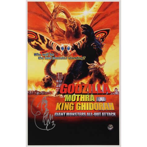 Kenpachiro Satsuma Signed "Godzilla, Mothra And King Ghidorah" 11x17 Movie Poster (Legends COA ...