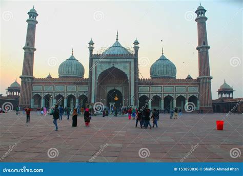 Jamia Masjid [Delhi, India] Editorial Photo - Image of 1656, shah ...