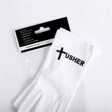 White Usher Glove – Extra-Large – Usher and Cross in Black | SWANSON ...