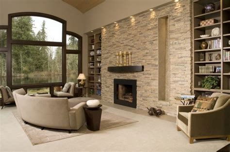 Stacked Stone Fireplaces For A Warm And Modern Look Of The Home