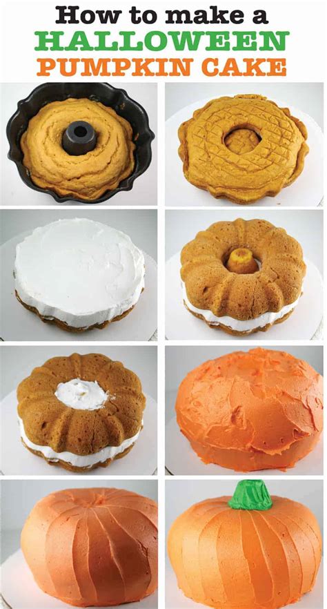 Halloween Pumpkin Cake - Mom Loves Baking