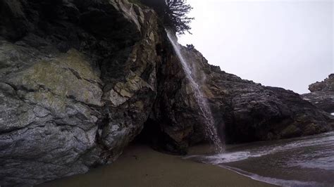 McWay Falls (On the beach and waterfall) - Big Sur, California - YouTube