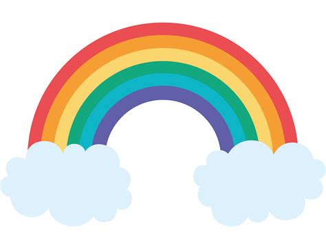 rainbow with clouds 24599579 PNG