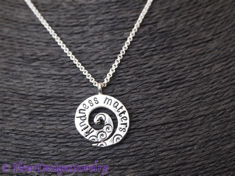 Kindness Matters Necklace Kindness Spiral Necklace | Etsy