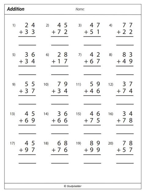 Adding two digit numbers (written strategy) - Studyladder Interactive ...