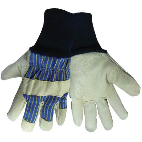 Thermal Insulated Pigskin Gloves with Knit Wrist