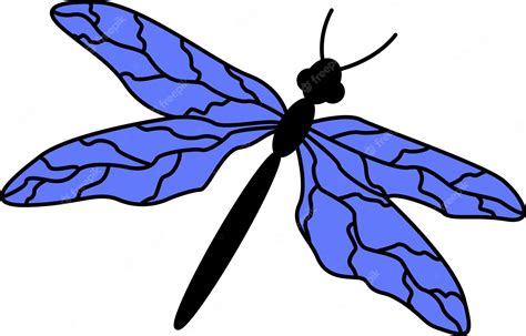 Premium Vector | Blue dragonfly