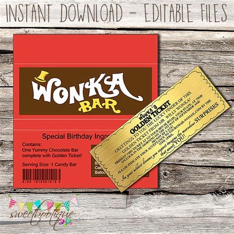 Willy Wonka Golden Ticket Invitation – Collegio Sanlorenzo Template