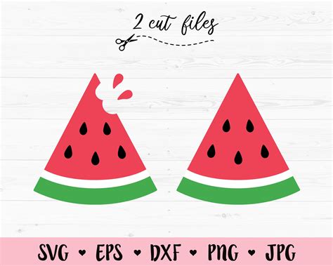 Watermelon SVG Watermelon slice cut file Cute fruit vector | Etsy