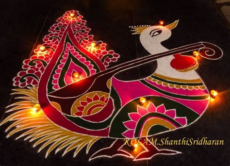 Vasant Panchami Rangoli - Saraswati Pooja Rangoli Designs | Rangoli designs, Rangoli designs ...