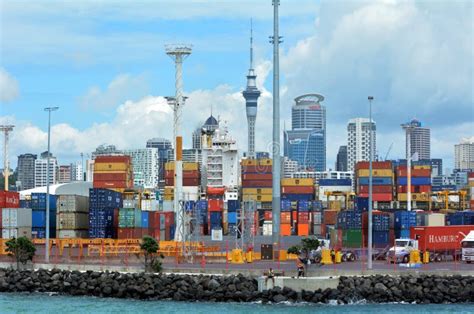 Ports of Aucland - New Zealand Editorial Photo - Image of logistic ...