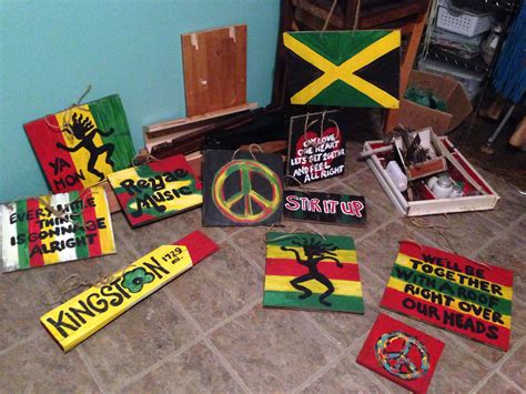 Hand painted signs for reggae party made from scrap wood. Nothing like this at… | Reggae party ...