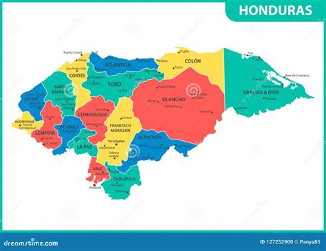 Honduras Capital Map - Draw-eo