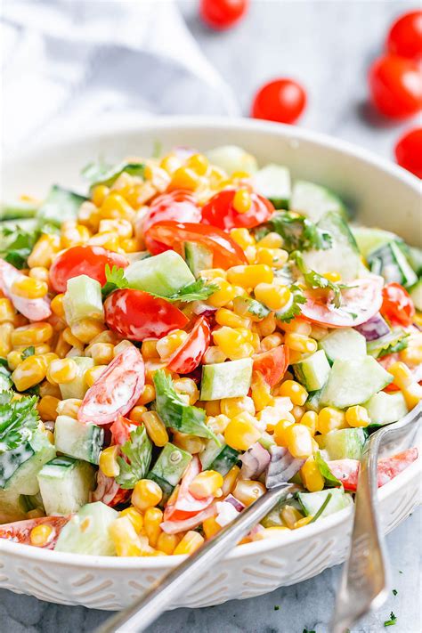 Creamy Corn Salad Recipe – Healthy Corn Salad Recipe — Eatwell101