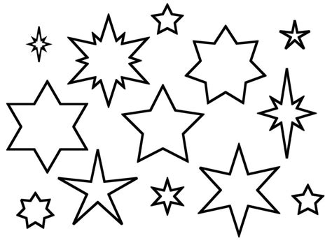 Star Template | Free Printable Star Outlines - One Little Project