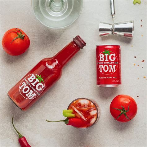 Big Tom Spiced Tomato Juice- Bloody Mary Mix can (150ml x 24 Cans) for ...