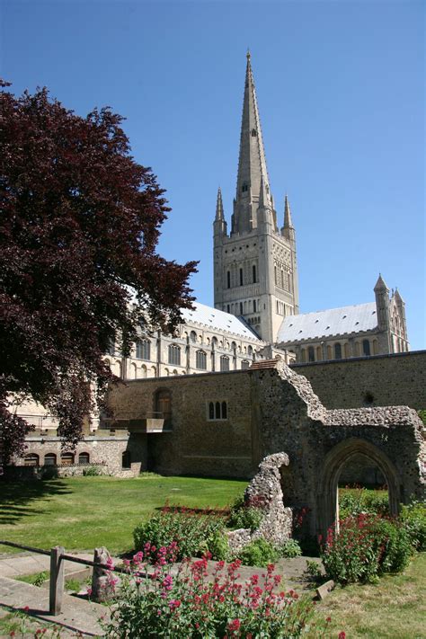 Norwich Cathedral, in Norwich, England. It is amazing to stand in front of it and stare up. It ...