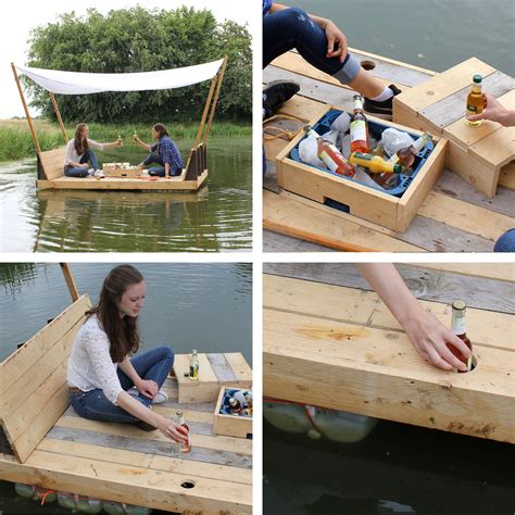 I built a raft and placed it on a small lake. At the senter of the raft ...