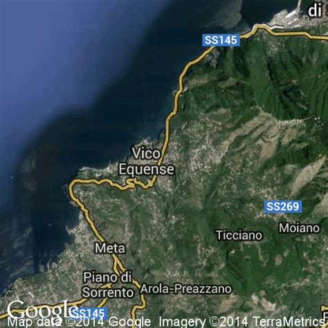 Mappa di Vico Equense, Cartine Stradali e Foto Satellitari