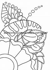 Sketchy Coloring Pages Digital Download  Etsy sketch template