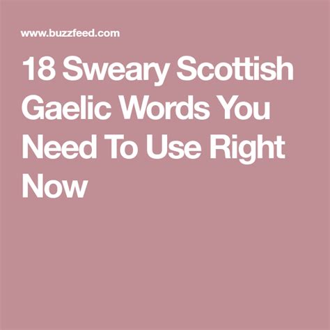 Pin on swear words in gaelic